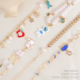 Vòng Tay Nữ Cao Cấp NHÀ CÚ Mặt Mèo Ngôi Sao Bán Nguyệt Phong Cách Hàn Quốc Thanh Lịch 3057 4
