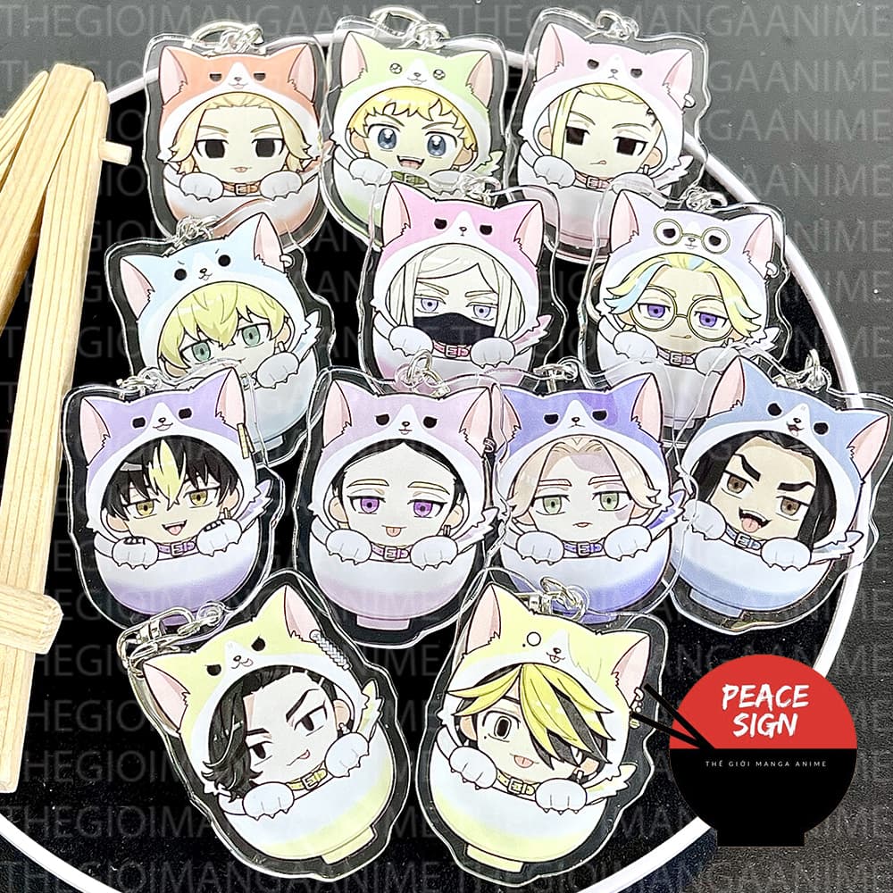 (mua 1 tặng 1) ( CÚN TRONG BÁT ) Móc khóa in hình TOKYO REVENGERS - KỊCH TRƯỜNG CỦA TAKEMICHI anime chibi mica dễ thương