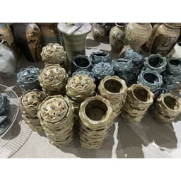 lư hương Đốt trầm hoa sen gốm mộc Bát Tràng 5