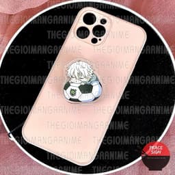 (mua 1 tặng 1) ( NẰM TRÊN BÓNG ) Giá đỡ và dây treo điện thoại BLUE LOCK anime chibi pop griptok móc khóa mica cute  5