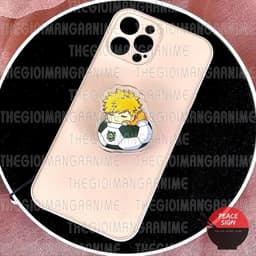 (mua 1 tặng 1) ( NẰM TRÊN BÓNG ) Giá đỡ và dây treo điện thoại BLUE LOCK anime chibi pop griptok móc khóa mica cute  7
