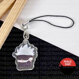 (mua 1 tặng 1) ( TẬP THỂ DỤC ) Móc dây treo điện thoại JUJUTSU KAISEN Chú Thuật Hồi Chiến hình in 2 mặt 7