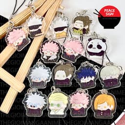 (mua 1 tặng 1) ( TẬP THỂ DỤC ) Móc dây treo điện thoại JUJUTSU KAISEN Chú Thuật Hồi Chiến hình in 2 mặt 1