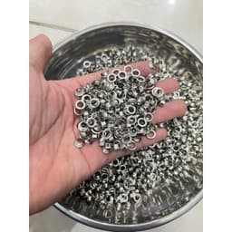 Khoen mắt cáo khoen ore 4mm Sắt xi Màu bạc Bán sỉ (Túi 1000 khoen + 1000 Long đền) 1