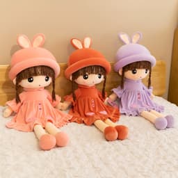Gấu bông búp bê cho bé gái váy nhung size 50cm - 70cm, búp bê công chúa dễ thương MIU GẤU XINH 7