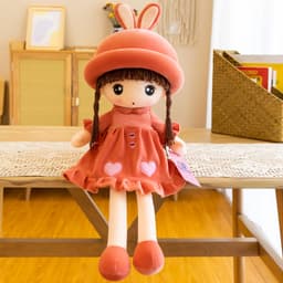 Gấu bông búp bê cho bé gái váy nhung size 50cm - 70cm, búp bê công chúa dễ thương MIU GẤU XINH 4