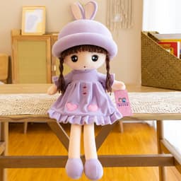 Gấu bông búp bê cho bé gái váy nhung size 50cm - 70cm, búp bê công chúa dễ thương MIU GẤU XINH 5
