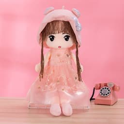 Gấu bông búp bê cho bé gái váy nhung size 50cm - 70cm, búp bê công chúa dễ thương MIU GẤU XINH 6