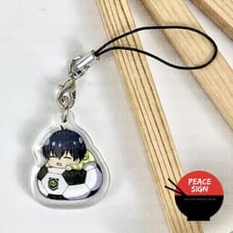 (mua 1 tặng 1) ( NẰM TRÊN BÓNG ) Giá đỡ và dây treo điện thoại BLUE LOCK anime chibi pop griptok móc khóa mica cute  8