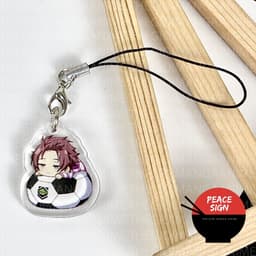 (mua 1 tặng 1) ( NẰM TRÊN BÓNG ) Giá đỡ và dây treo điện thoại BLUE LOCK anime chibi pop griptok móc khóa mica cute  9