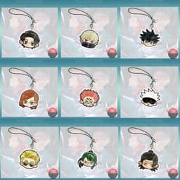 (mua 1 tặng 1) ( ĐẦU CHIBI ) Móc dây treo điện thoại JUJUTSU KAISEN anime chibi mica trong acrylic móc khóa 1