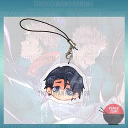 (mua 1 tặng 1) ( ĐẦU CHIBI ) Móc dây treo điện thoại JUJUTSU KAISEN anime chibi mica trong acrylic móc khóa 8