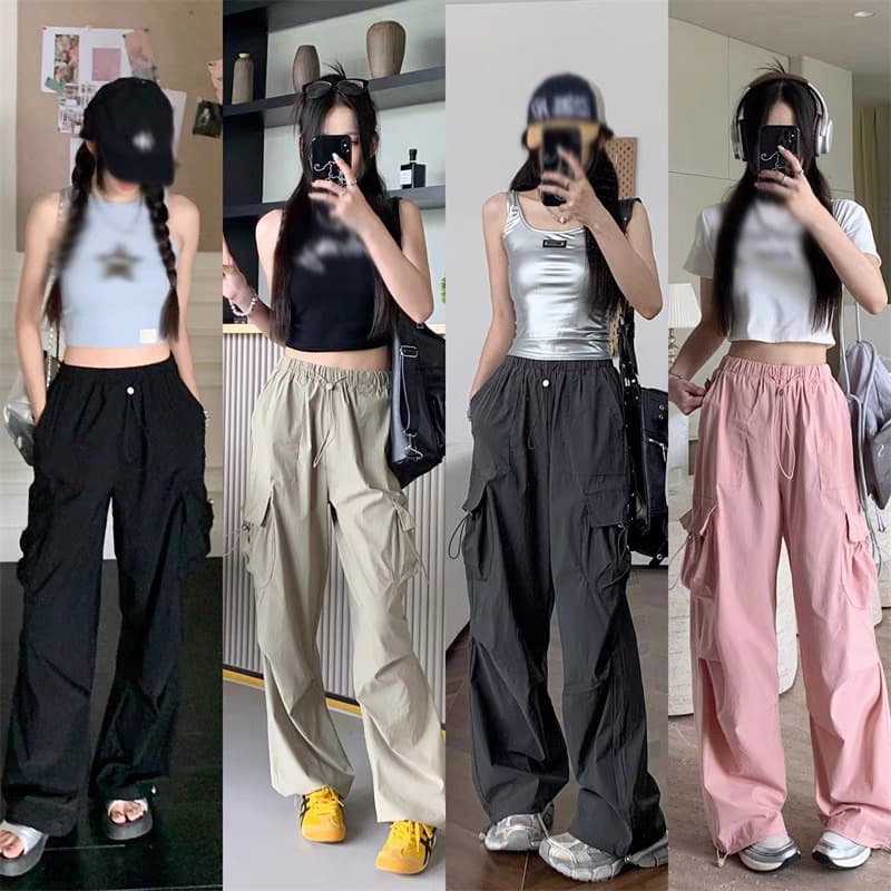 (MẶC ĐƯỢC 2KIỂU) QUẦN KAKI ỐNG RỘNG TÚI HỘP- JOGGER DÂY RÚT GẤU m014