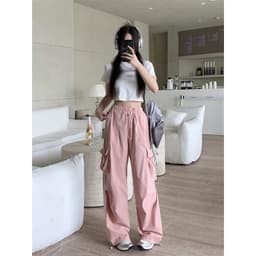 (MẶC ĐƯỢC 2KIỂU) QUẦN KAKI ỐNG RỘNG TÚI HỘP- JOGGER DÂY RÚT GẤU m014 3