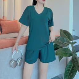 Đồ Bộ Nữ Bigsize LIMO DB48 Áo Phối Quần Lửng Ngố Thun Gân Cotton Co Giãn Bộ Mặc Nhà Thoải Mái 6