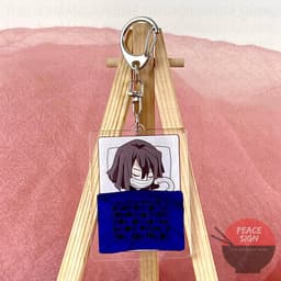(mua 1 tặng 1) (Mua  tặng 1) Móc khóa KIMETSU NO YAIBA ver ĐẮP CHĂN keyring mica acrylic in hình anime chibi dễ thương 3