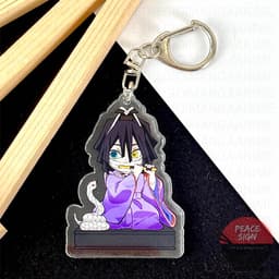 (Mua 1 tặng 1) Móc khóa KIMETSU NO YAIBA ver NGỒI TRUYỀN THỐNG mica acrylic Thanh Gươm Diệt Quỷ anime chibi 2