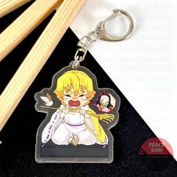 (Mua 1 tặng 1) Móc khóa KIMETSU NO YAIBA ver NGỒI TRUYỀN THỐNG mica acrylic Thanh Gươm Diệt Quỷ anime chibi 5