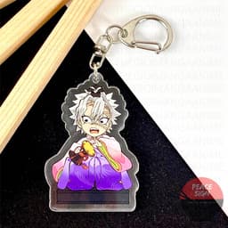 (Mua 1 tặng 1) Móc khóa KIMETSU NO YAIBA ver NGỒI TRUYỀN THỐNG mica acrylic Thanh Gươm Diệt Quỷ anime chibi 6