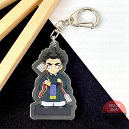 (Mua 1 tặng 1) Móc khóa KIMETSU NO YAIBA ver NGỒI TRUYỀN THỐNG mica acrylic Thanh Gươm Diệt Quỷ anime chibi 7