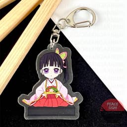 (Mua 1 tặng 1) Móc khóa KIMETSU NO YAIBA ver NGỒI TRUYỀN THỐNG mica acrylic Thanh Gươm Diệt Quỷ anime chibi 8