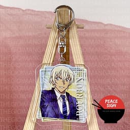 Mua 1 tặng 1 (KHUNG GALAXY) Móc khóa DETECTIVE CONAN Thám Tứ Lừng Danh keyring mica acrylic in hình anime chibi 2