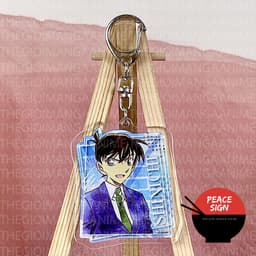 Mua 1 tặng 1 (KHUNG GALAXY) Móc khóa DETECTIVE CONAN Thám Tứ Lừng Danh keyring mica acrylic in hình anime chibi 6