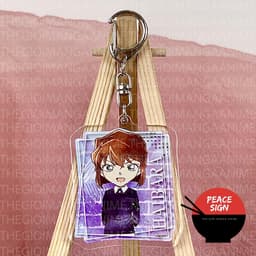 Mua 1 tặng 1 (KHUNG GALAXY) Móc khóa DETECTIVE CONAN Thám Tứ Lừng Danh keyring mica acrylic in hình anime chibi 9