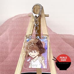 (mua 1 tặng 1) ( MÀU NƯỚC CHỮ NHẬT ) Móc khóa mica DETECTIVE CONAN Thám Tứ Lừng Danh hình in 2 mặt  6