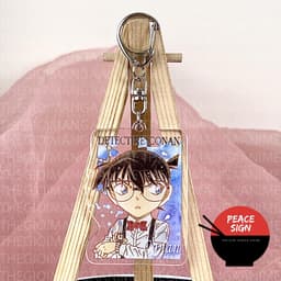 (mua 1 tặng 1) ( MÀU NƯỚC CHỮ NHẬT ) Móc khóa mica DETECTIVE CONAN Thám Tứ Lừng Danh hình in 2 mặt  7
