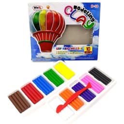 (Combo 5 hộp) Đất nặn WinQ 10 màu D-10 chính hãng 2