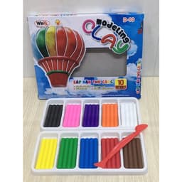 (Combo 5 hộp) Đất nặn WinQ 10 màu D-10 chính hãng 5