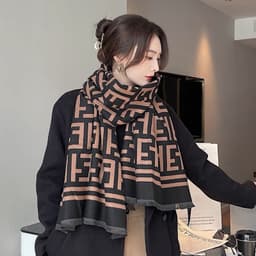Khăn Choàng Cổ FD Cao Cấp, Khăn Choàng Cổ Chất Len Ép Mềm 1
