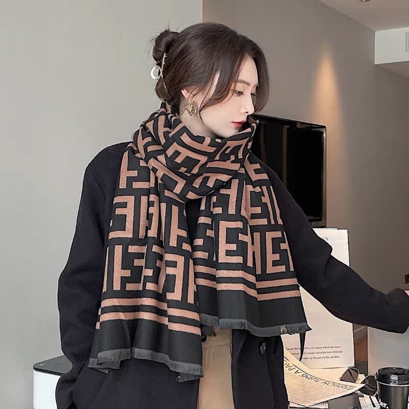 Khăn Choàng Cổ FD Cao Cấp, Khăn Choàng Cổ Chất Len Ép Mềm
