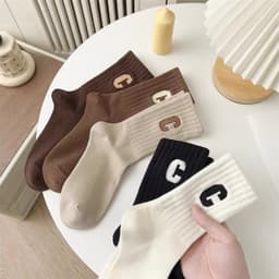 Tất Cao Cổ Tông Nâu Họa Tiết Chữ C Siêu Hot Phong Cách Hàn tt22 6