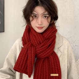 [Nowship2h] Khăn Choàng Cổ Len (Khăn Cashmere Len) Cao Cấp Giữ Ấm Mùa Đông - 40x180cm - Handmade - Mã LN004 3