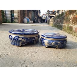 kỉ sứ, đôn sứ vẽ họa tiết sơn thủy giả cổ, kệ, kỉ trắng kê chậu cây, đồ dùng, đế kê bình hút lộc, lọ hoa 2