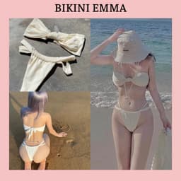 Bikini 2 Mảnh Sexy EMMA Quần Đan Dây Chuẩn Cao Cấp Loại 1 (Có mút đệm) 1