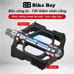 Bàn đạp xe đạp, peldan xe đạp Bikebay 3 vòng bi kín hợp kim nhôm cao cấp Mã BDB 5