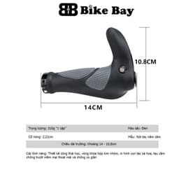 Tay nắm xe đạp, tay nắm xe đạp thể thao ( ĐỦ ĐỒ LẮP ) FULL CAO SU TÌ TAY SIZE TO CHỐNG MỎI mã TS03 6