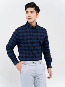 Áo sơ mi Nam dài tay -Sơ mi nam vải Cotton cà bông dày dặn DGCs - WASDBB04M 2