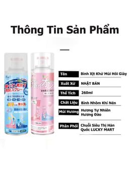 Bình Xịt Khử Mùi Hôi Chân Hôi Giày Nhật Bản Hạn Chế MỒ HÔi CHÂN Kháng Khuẩn Mát Lạnh Hương Thêm Giữ Cực Lâu Dài 8