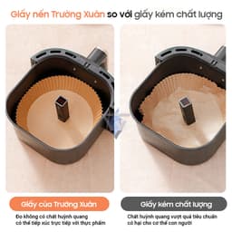 Giấy Nến Cho Nồi Chiên Không Dầu Chống Dính 2 Mặt 24cm Tiện Lợi, An Toàn 2