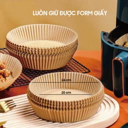 Giấy Nến Cho Nồi Chiên Không Dầu Chống Dính 2 Mặt 24cm Tiện Lợi, An Toàn 4