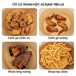Giấy Nến Cho Nồi Chiên Không Dầu Chống Dính 2 Mặt 24cm Tiện Lợi, An Toàn 5