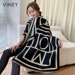 Khăn Choàng Dạ Cao Cấp, Khăn Quàng Cổ Choàng Vai Ban To 180*90 Họa Tiết Thanh Lịch Trẻ Trung k2 13