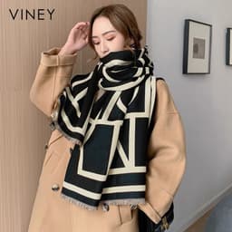 Khăn Choàng Dạ Cao Cấp, Khăn Quàng Cổ Choàng Vai Ban To 180*90 Họa Tiết Thanh Lịch Trẻ Trung k2 14