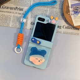 [CÓ SẴN] Kèm dây - Ốp Z Flip 8- Z Flip4 - Z Flip6 - Flip7 5G charm mùa hè dễ thương kèm dây và thanh bảo vệ bản lề 3