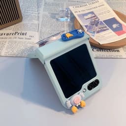 [CÓ SẴN] Kèm dây - Ốp Z Flip 8- Z Flip4 - Z Flip6 - Flip7 5G charm mùa hè dễ thương kèm dây và thanh bảo vệ bản lề 4