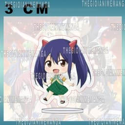(mua 1 tặng 1) (3CM) Mô hình standee FAIRY TAIL ver ĐI Hội pháp sư tượng mica acrylic anime chibi trang trí 3